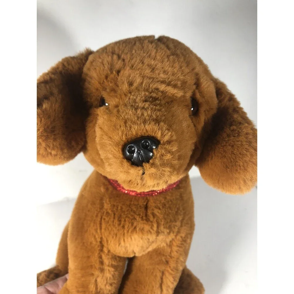 2021 FAO Schwarz Cheers 4 Love Wear & Share Red Ribbon Brown Dog